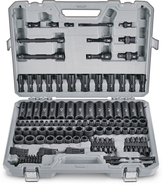 MAXIMUM Professional Grade Impact Socket Set, 150pc, SAE / Metric
