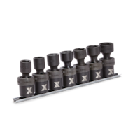 MAXIMUM 1/2-in Drive Swivel Impact Socket Set, 7-pc, Metric, Cr-Mo Front_Angled_Right