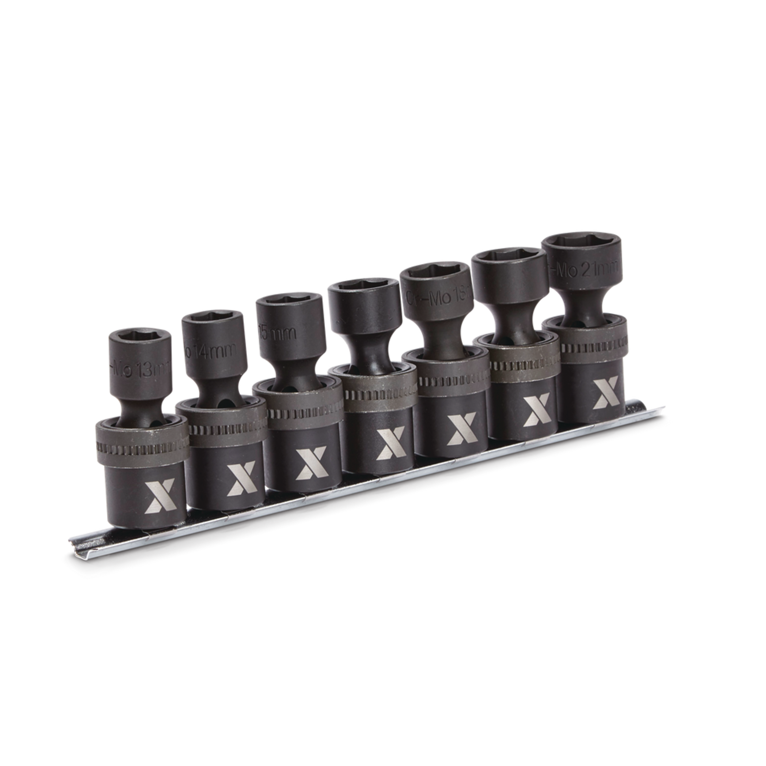 MAXIMUM 1/2-in Drive Swivel Impact Socket Set, 7-pc, Metric, Cr-Mo Front_Angled_Right