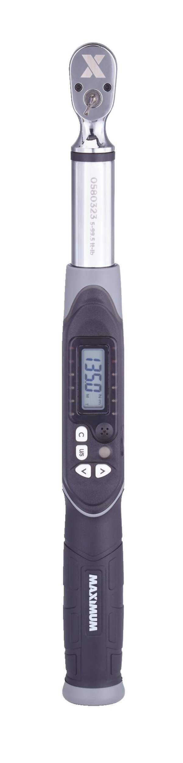 MAXIMUM 3/8-in Drive Digital Torque Wrench, 5-99.5 ft-lbs Front_Flat