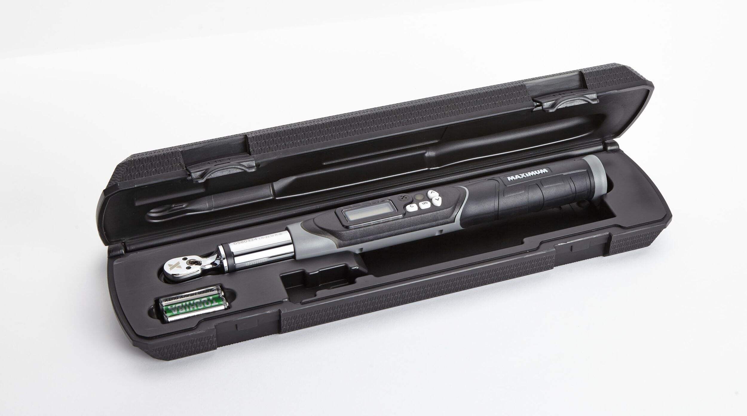 MAXIMUM 1/4-in Drive Digital Torque Wrench, 1.11-22.1 ft-lbs Front_Three_Fourths_Angled_Left