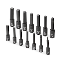 MAXIMUM Hex Impact Socket & Bit Socket Set, 14-pc, SAE/Metric Front_Angled_Right
