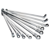 MAXIMUM Extra-Long Double Box-End Flex Wrench Set, Metric, 10-pc Composite_or_Mixed