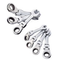 MAXIMUM Stubby Flex Head Ratcheting Wrench Set, Metric, 7-pc Composite_or_Mixed