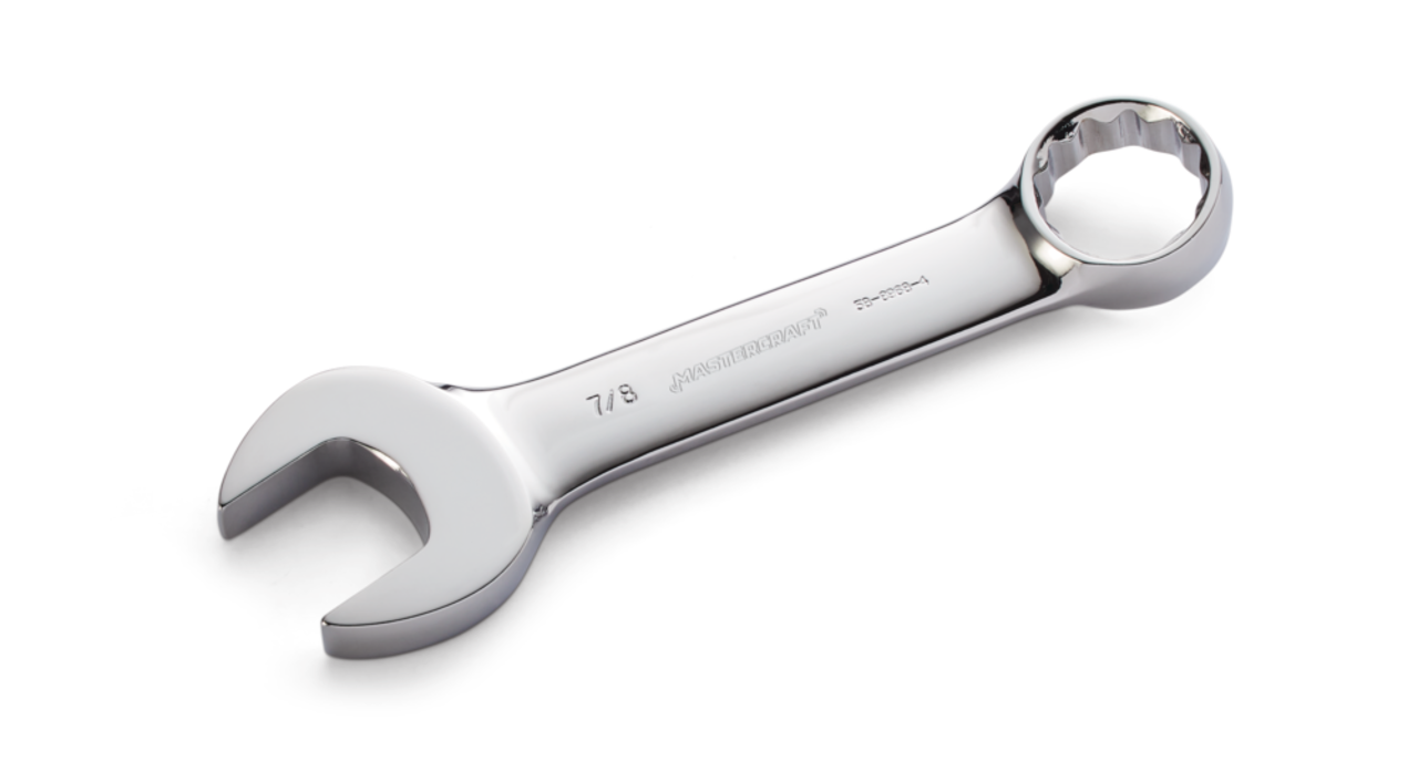 Mastercraft Combination Wrench, Assorted Sizes, SAE/Metric CRV