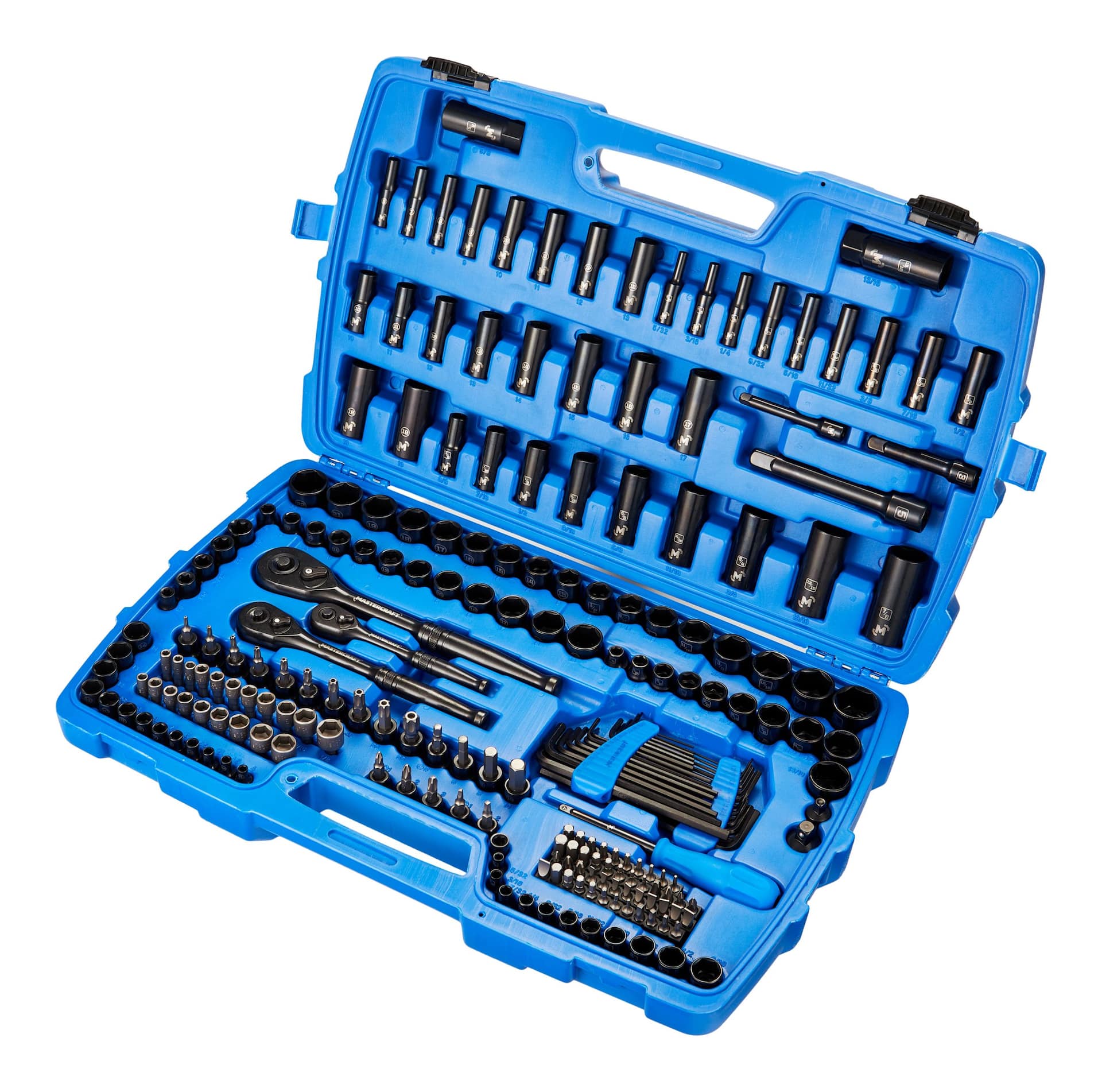 Mastercraft Socket Set 229 pc SAE Metric CRV Black Steel Finish Canadian Tire