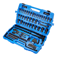 Jeu de douilles Mastercraft, 229 pc, SAE/métrique, CRV, fini acier noir