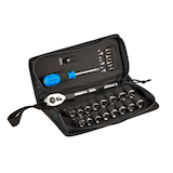 Mastercraft Mechanic's Tool Set with Case, Nickel-Plated, SAE/Metric, 26-pc Front_Three_Fourths_Angled_Right