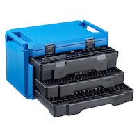 Mastercraft Socket Set, SAE/Metric, CRV, Black Steel Finish, 260-pc Front_Three_Fourths_Angled_Right