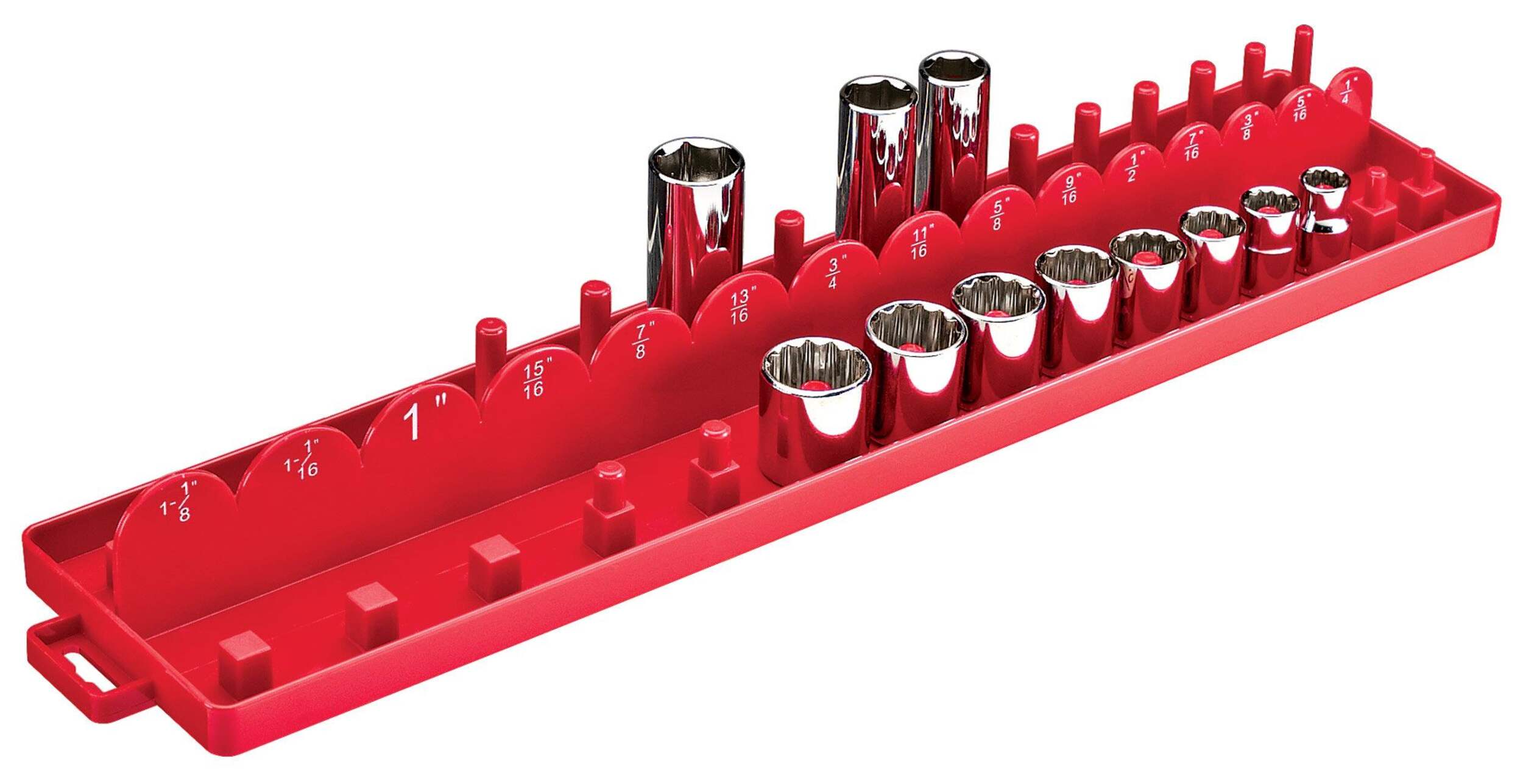 Mastercraft 3/8-in Drive Socket Storage Rack, 2-pc Front_Angled_Right