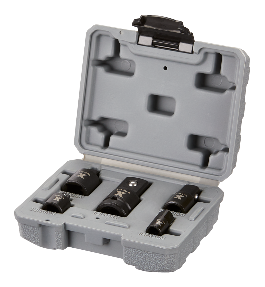 MAXIMUM Impact Adapter Set with Case, 5-pc Front_Three_Fourths_Angled_Left