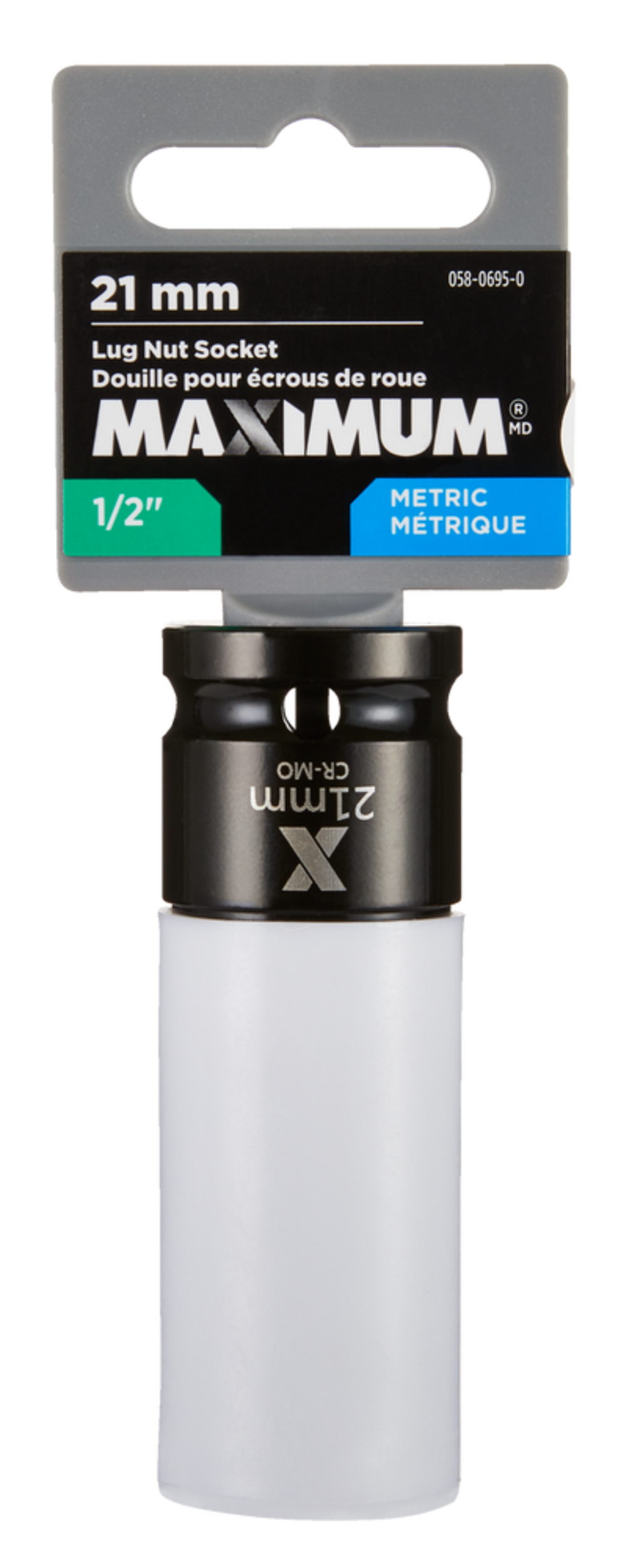 MAXIMUM 1/2in Drive Lug Nut Socket, 21mm Canadian Tire