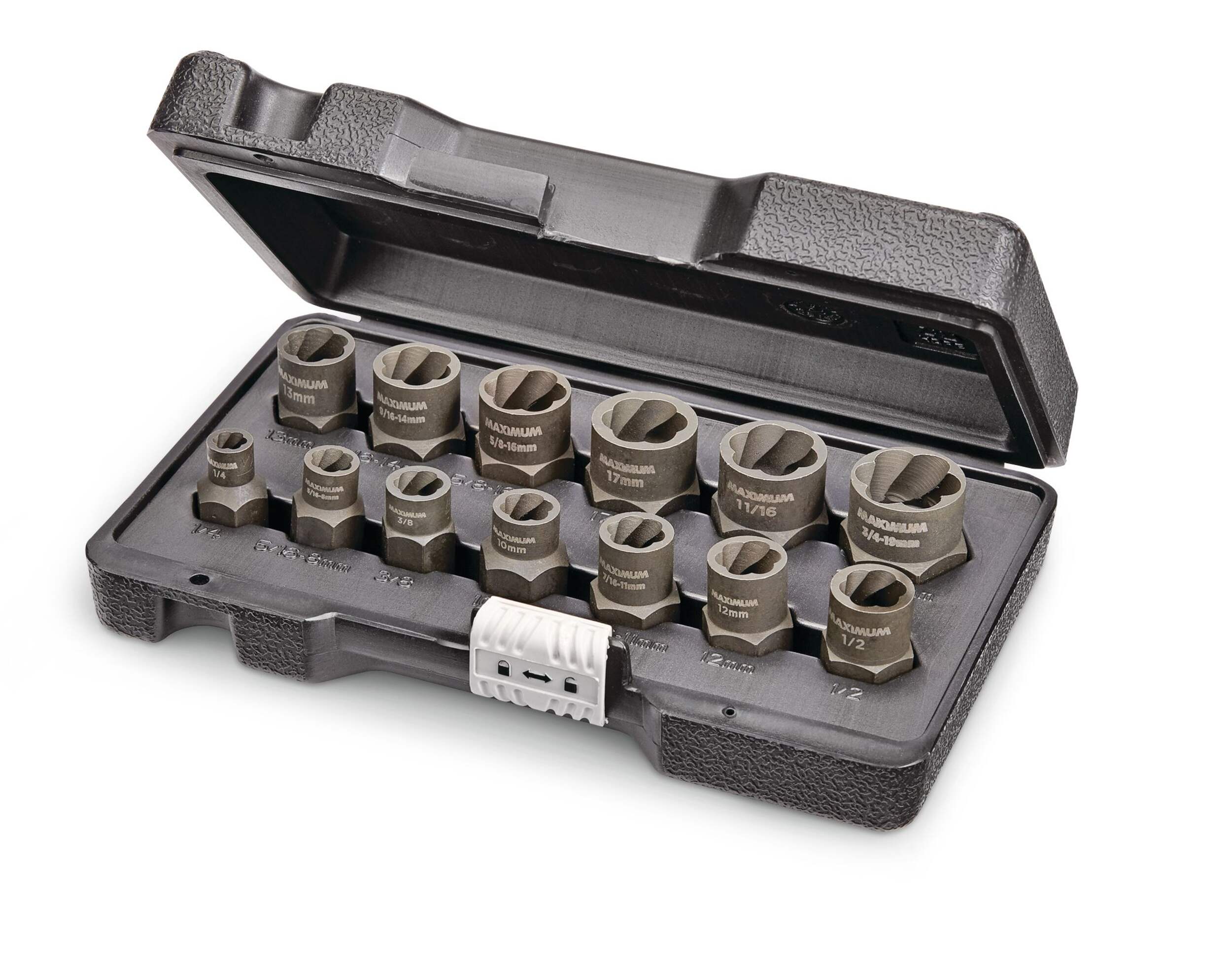 MAXIMUM 3/8-in Drive Impact Bolt Extractor Set, 13-pc, SAE/Metric Front_Angled_Left