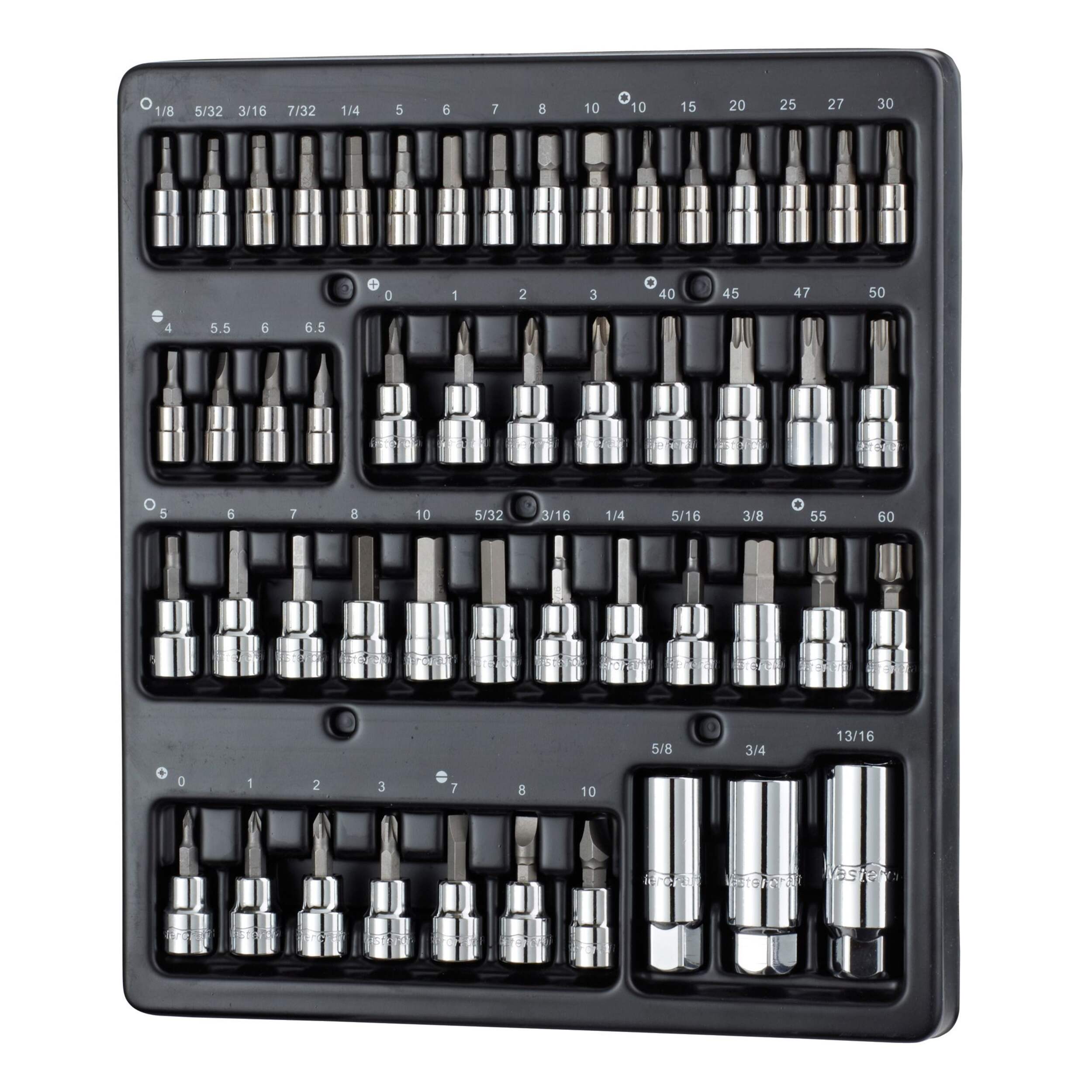 Mastercraft Bit Socket and Spark Plug Set, 50-pc Front_Angled_Left