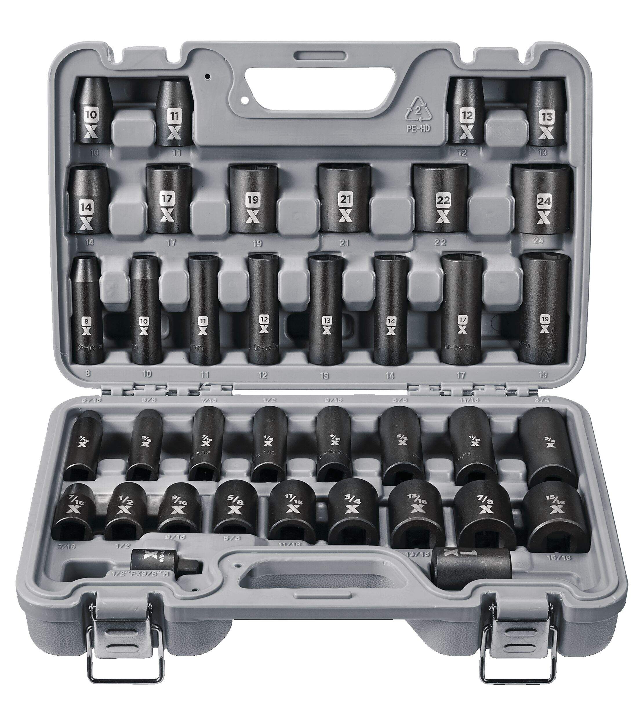 MAXIMUM Impact Socket Set, 37-pc Front_Flat