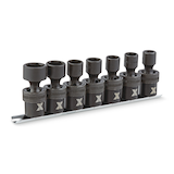 Douilles à choc pivotantes 3/8 po MAXIMUM, 7 pc, métrique, CRMO Front_Three_Fourths_Angled_Right