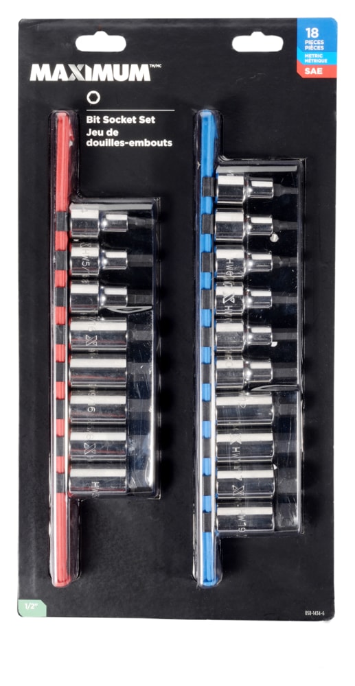 MAXIMUM 1/2-in Drive Hex Bit Socket Set, 18-pc Front_Flat