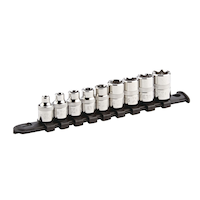 MAXIMUM E-Torx® Bit Socket Set, Chrome-Plated, 9-pc Front_Angled_Left