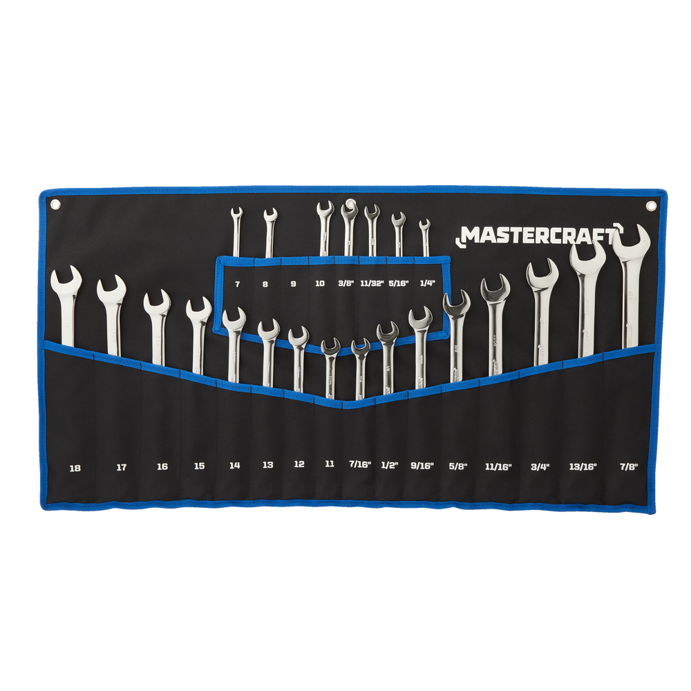 Mastercraft Sae And Metric Wrench Roll 24 Pockets Canadian Tire