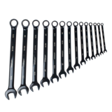 Stanley Professional Grade Black Chrome Wrench Set, SAE, 14-pc Overhead_Flat