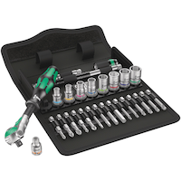 Wera 1/4-in Drive Socket Set, SAE, 28-pc