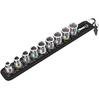 Wera Socket Belt, Metric, 3/8-in Drive, 10-pc Front_Three_Fourths_Angled_Right