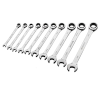 MAXIMUM 90-Tooth Ratcheting Wrench Set, SAE, 10-pc Front_Three_Fourths_Angled_Left