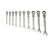 MAXIMUM 90-Tooth Flex Head Ratcheting Wrench Set, SAE, 10-pc Front_Flat