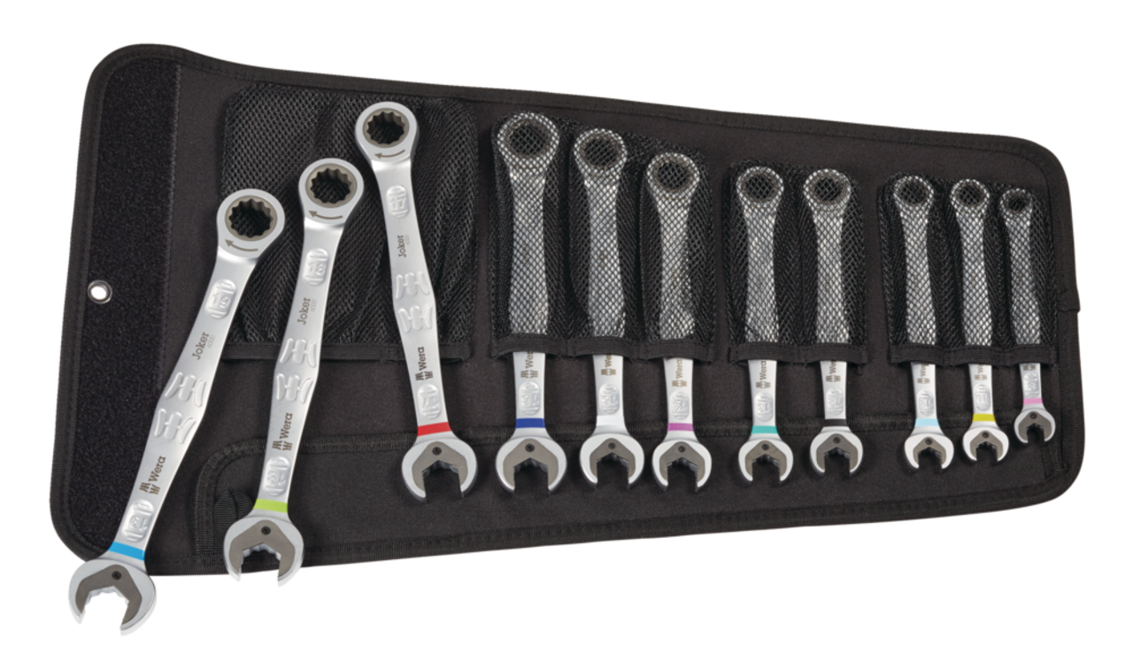 Wera Joker Ratchet Ring Wrenches Rigid Set of 11 in Foam Inlay
