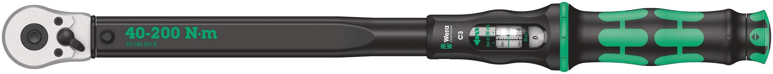 Wera Tools 1/2-in Drive Torque Wrench, 30-146 ft-lbs Overhead_Flat