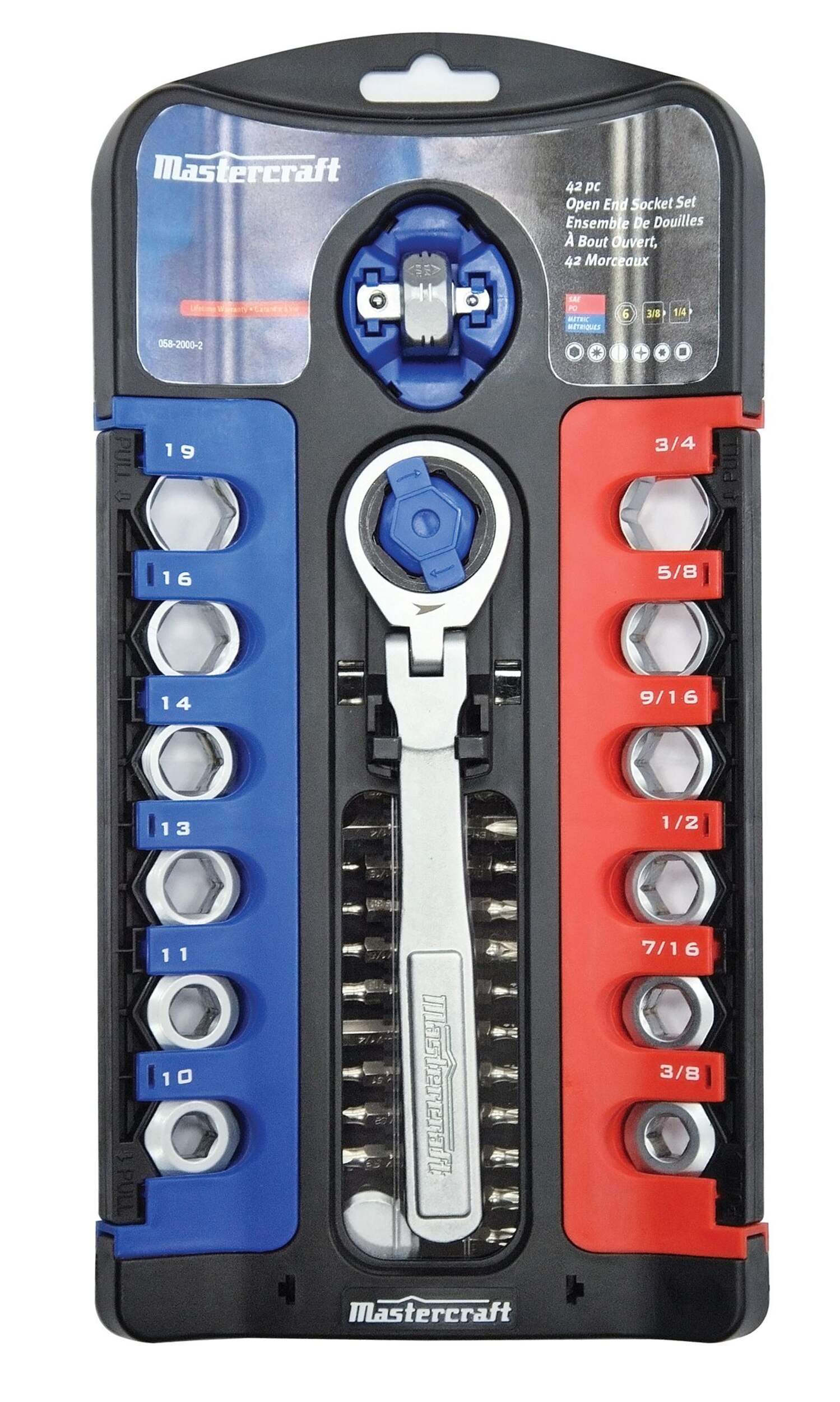 Mastercraft Pass-Thru Socket Set, 42-piece Front_Flat