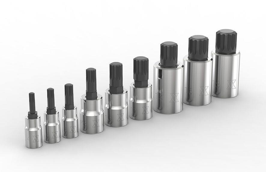 MAXIMUM Triple Square Socket Set Polished Nickel Plating 9 pc Canadian Tire