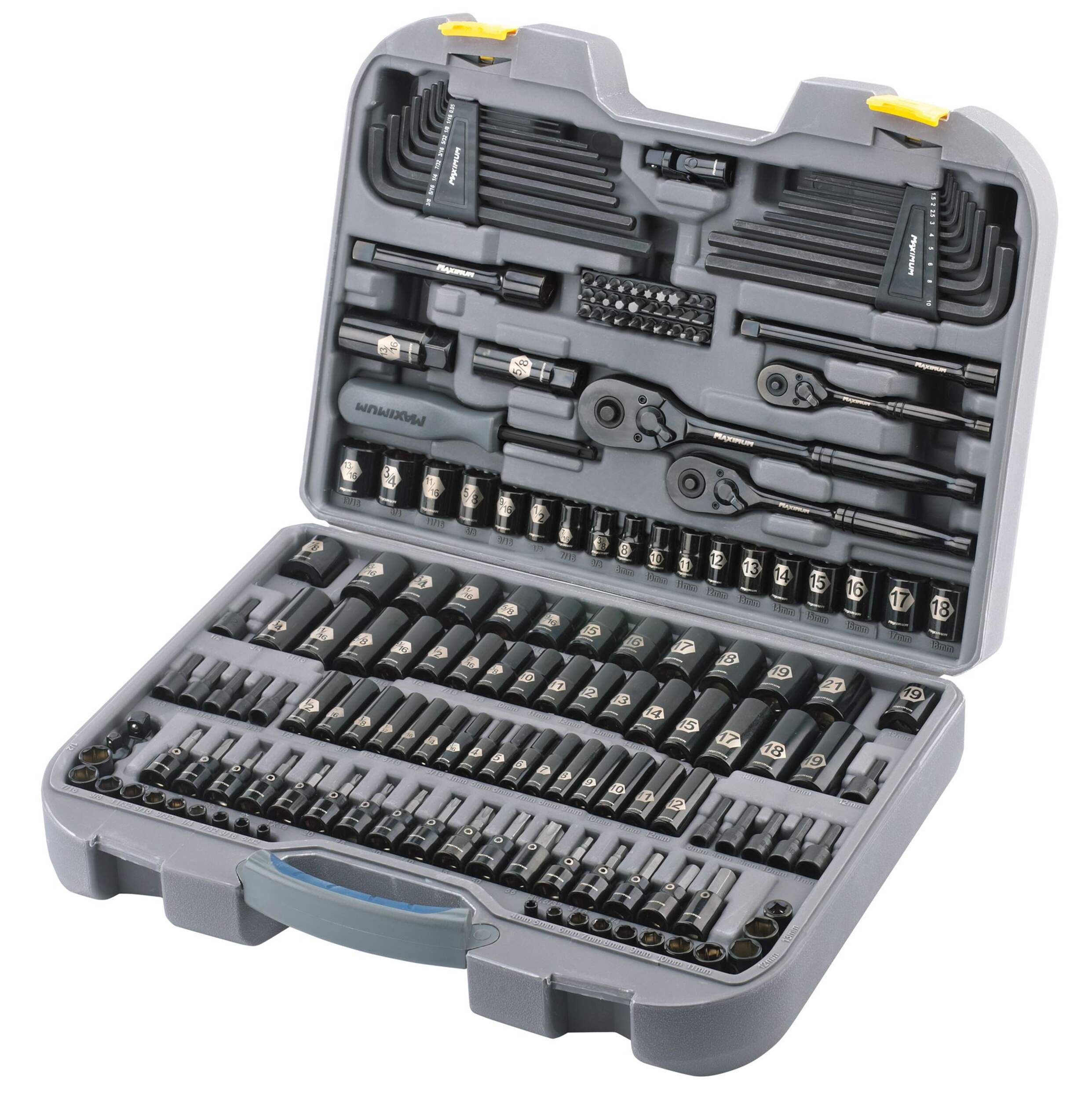 Mastercraft Universal Socket Set, 174-pcs Front_Three_Fourths_Angled_Left