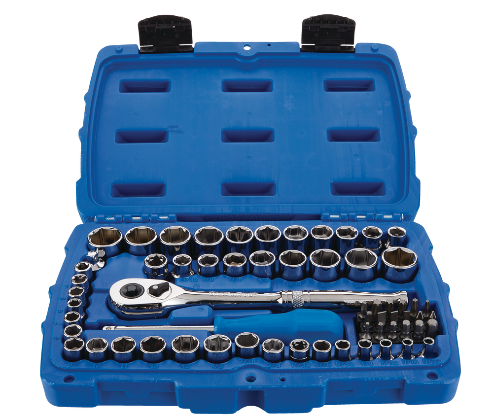 Mastercraft Socket Set 62pc, SAE / Metric, CRV, NickelChrome Plating Canadian Tire