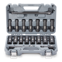 MAXIMUM 1/2-in Drive Professional Grade Impact Sockets Set, 18-pc, Metric Front_Elevated