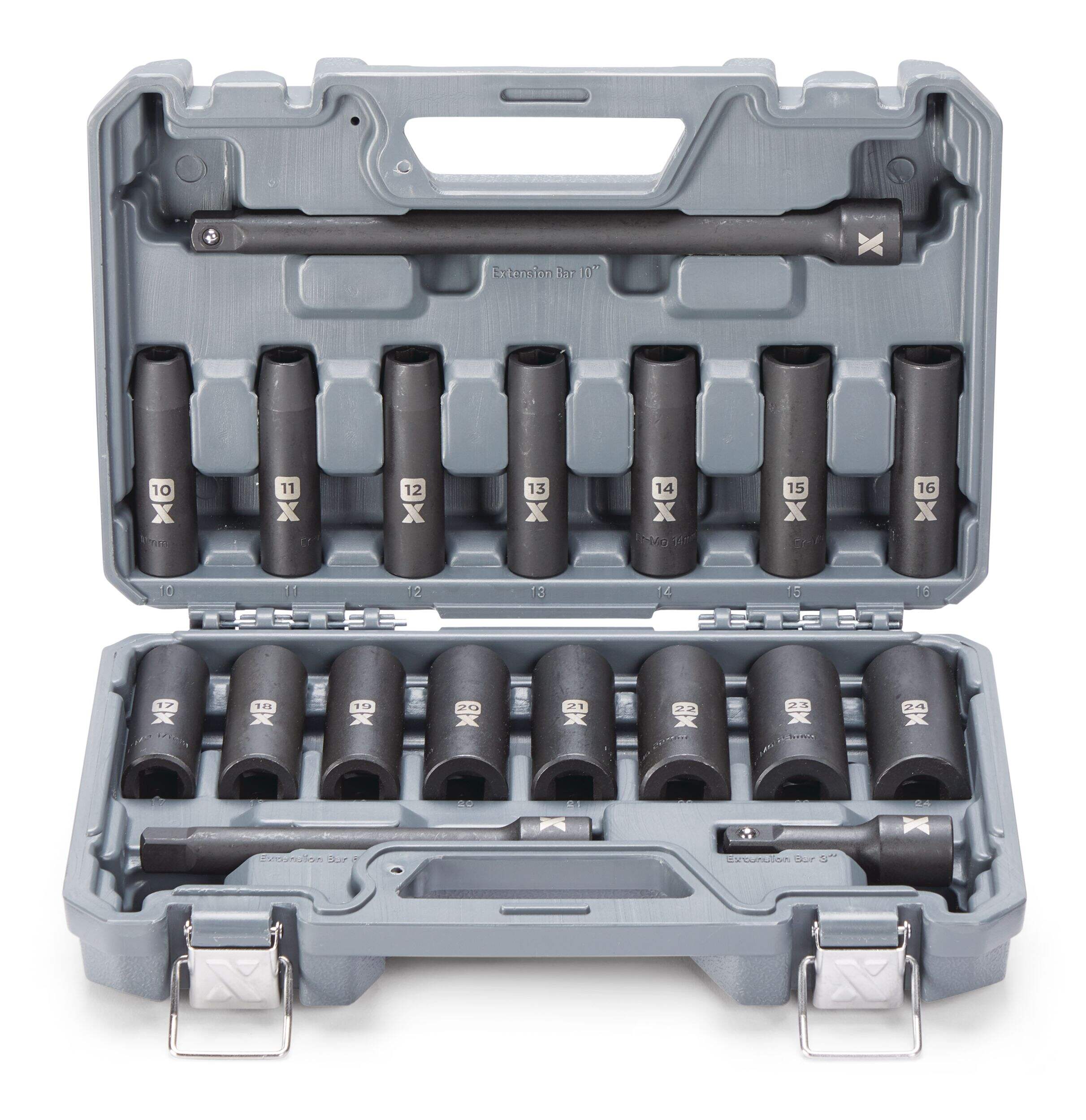 MAXIMUM 1/2-in Drive Professional Grade Impact Sockets Set, 18-pc, Metric Front_Elevated