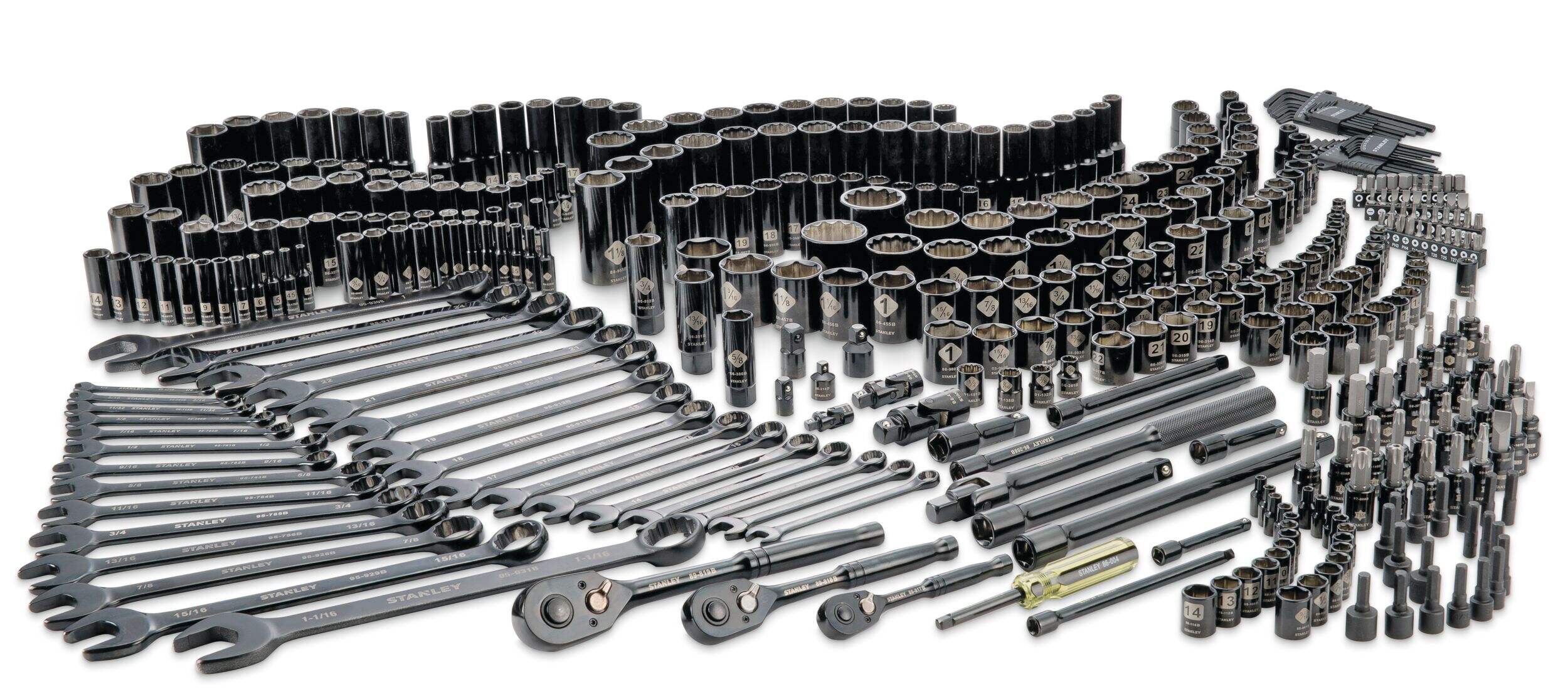Stanley Professional Grade Black Chrome Socket Set, SAE/Metric, 427-pc Composite_or_Mixed
