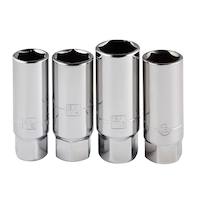 Mastercraft 3/8-in Drive, Spark Plug Socket Set, 4-pc CRV, Nickel-Chrome Plating