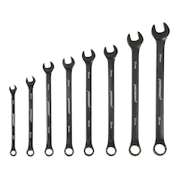 Mastercraft Black Steel Combination Wrench Set, Metric, 8-Piece Front_Flat
