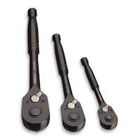 Stanley Professional Grade Black Chrome Ratchet Set, 3-pc Overhead_Plunge