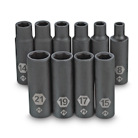 MAXIMUM 1/2-in Drive Deep Impact Socket Set, Metric, 10-pc Front_Elevated