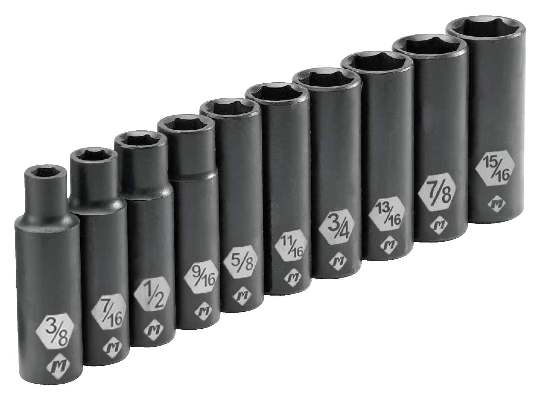 Deep well impact socket shop set