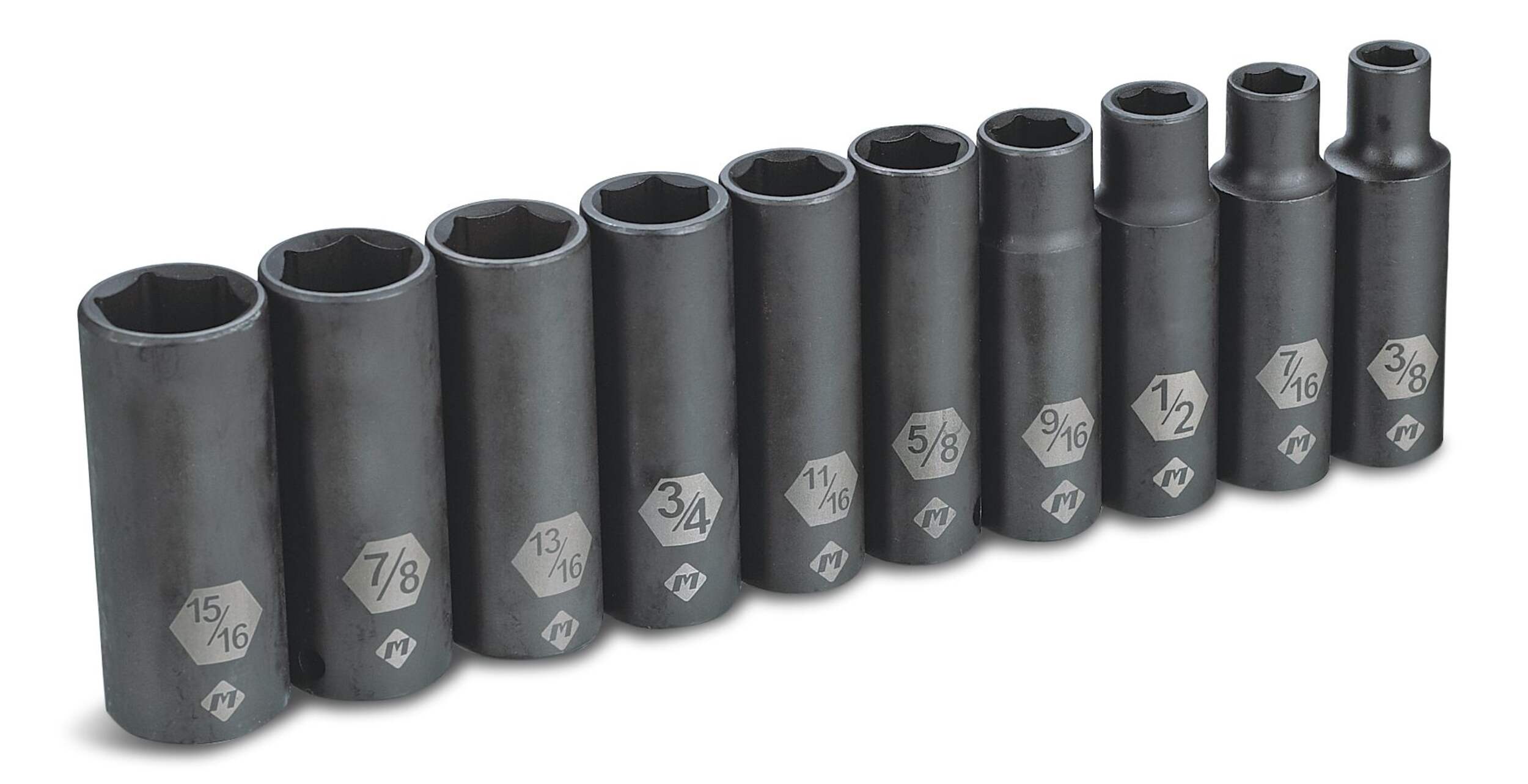 MAXIMUM 1/2-in Drive Deep Impact Socket Set, SAE, 10-pc Front_Angled_Right