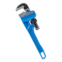 Mastercraft Cast Iron Pipe Wrench Set - Assorted Sizes with Non-Slip Adjusting Ring for Enhanced Torque Side_Left