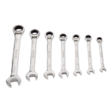 Clés à cliquet MAXIMUM, SAE, placage nickel-chromé, paq. 7 Front_Elevated