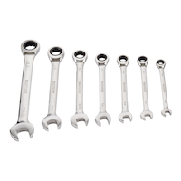 MAXIMUM Ratcheting Wrench Set, SAE, Nickel-Chrome Plating, 7-pc Front_Elevated