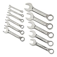 Mastercraft Combination Stubby Wrench Set, SAE, Assorted Sizes, 11-pc Overhead_Flat