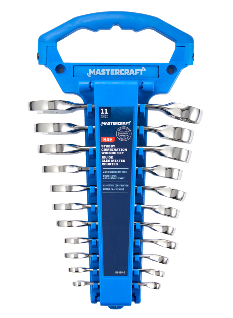 Mastercraft Combination Stubby Wrench Set, SAE, Assorted Sizes, 11