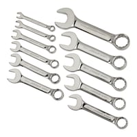 Mastercraft Combination Stubby Wrench Set, Metric, Assorted Sizes, 11-pc Overhead_Flat