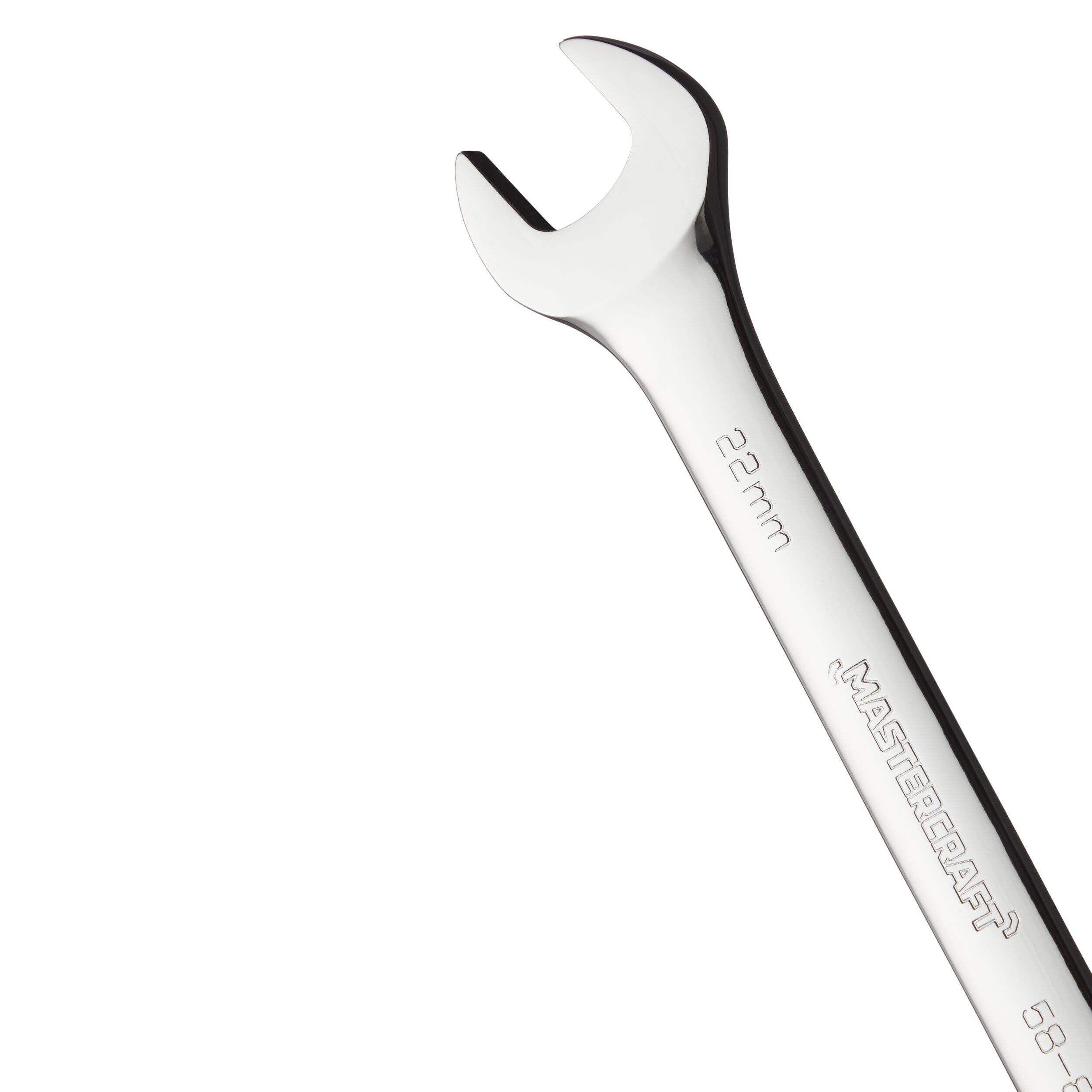 Mastercraft Combination Wrench Set, 14-pcs, Metric, Nickel-Chrome Plating Front_Three_Fourths_Angled_Left